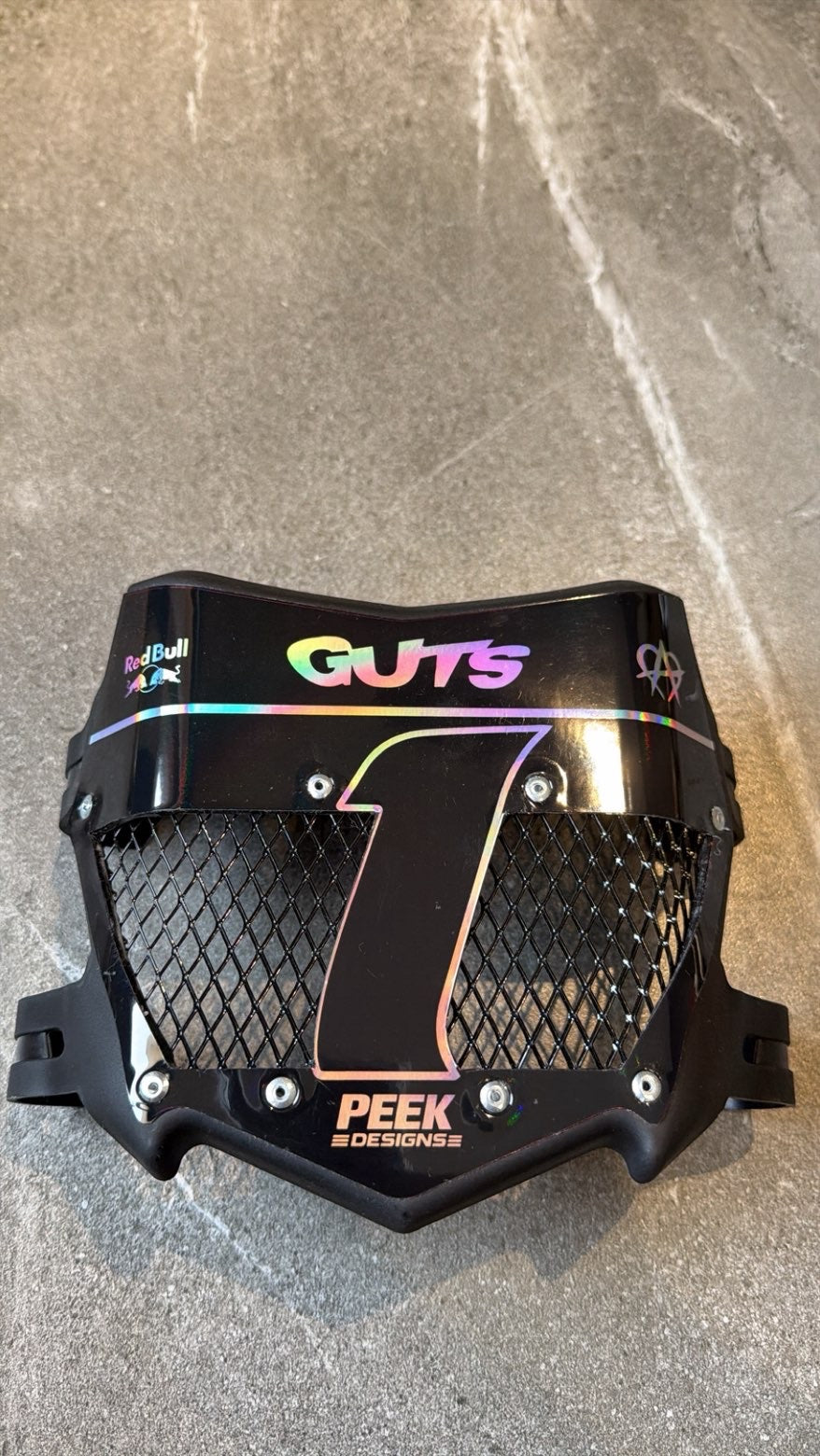 Black Motocutz Style Vented Plate no. 10/12