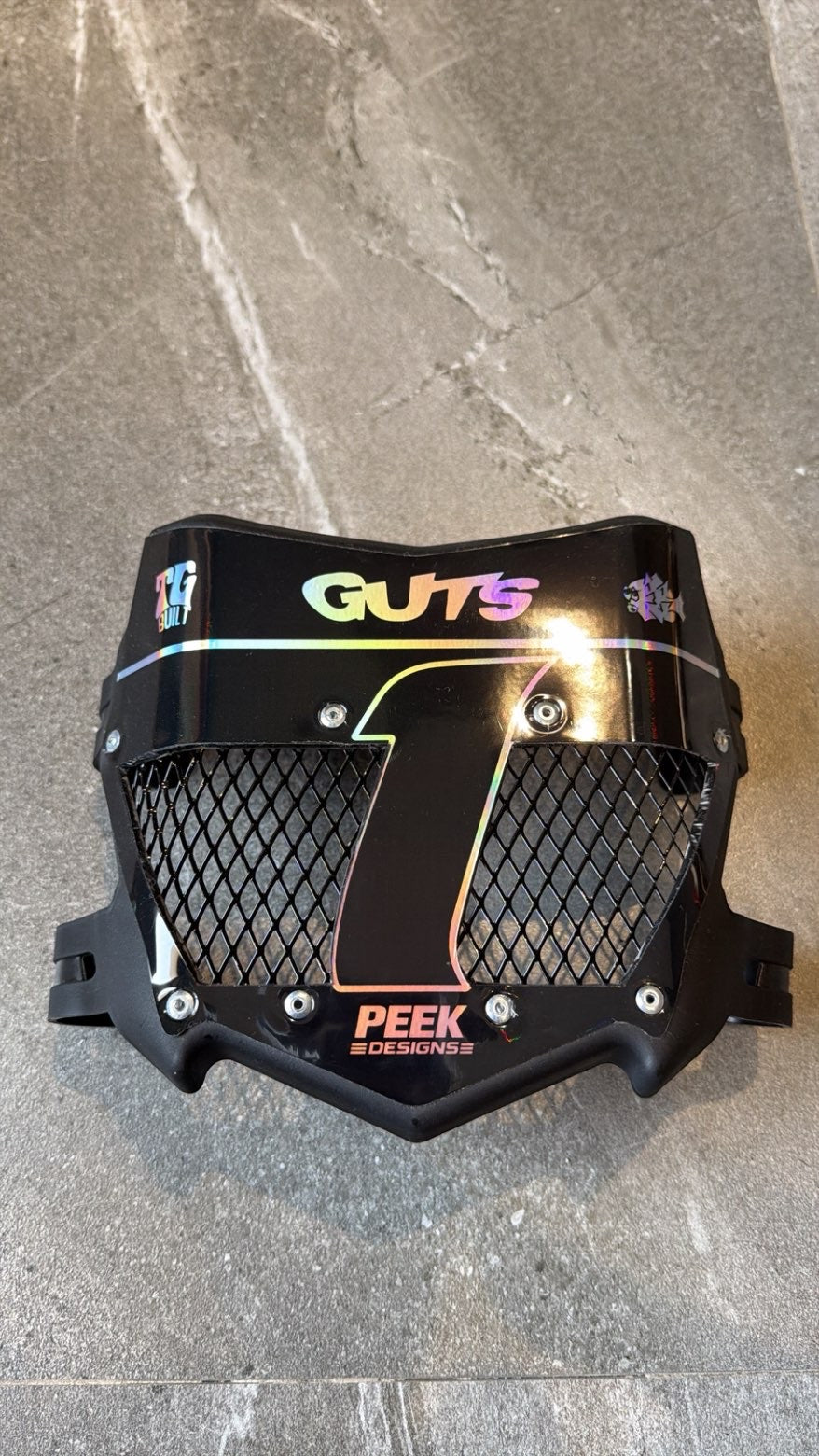 Black Motocutz Style Vented Plate no. 7/12