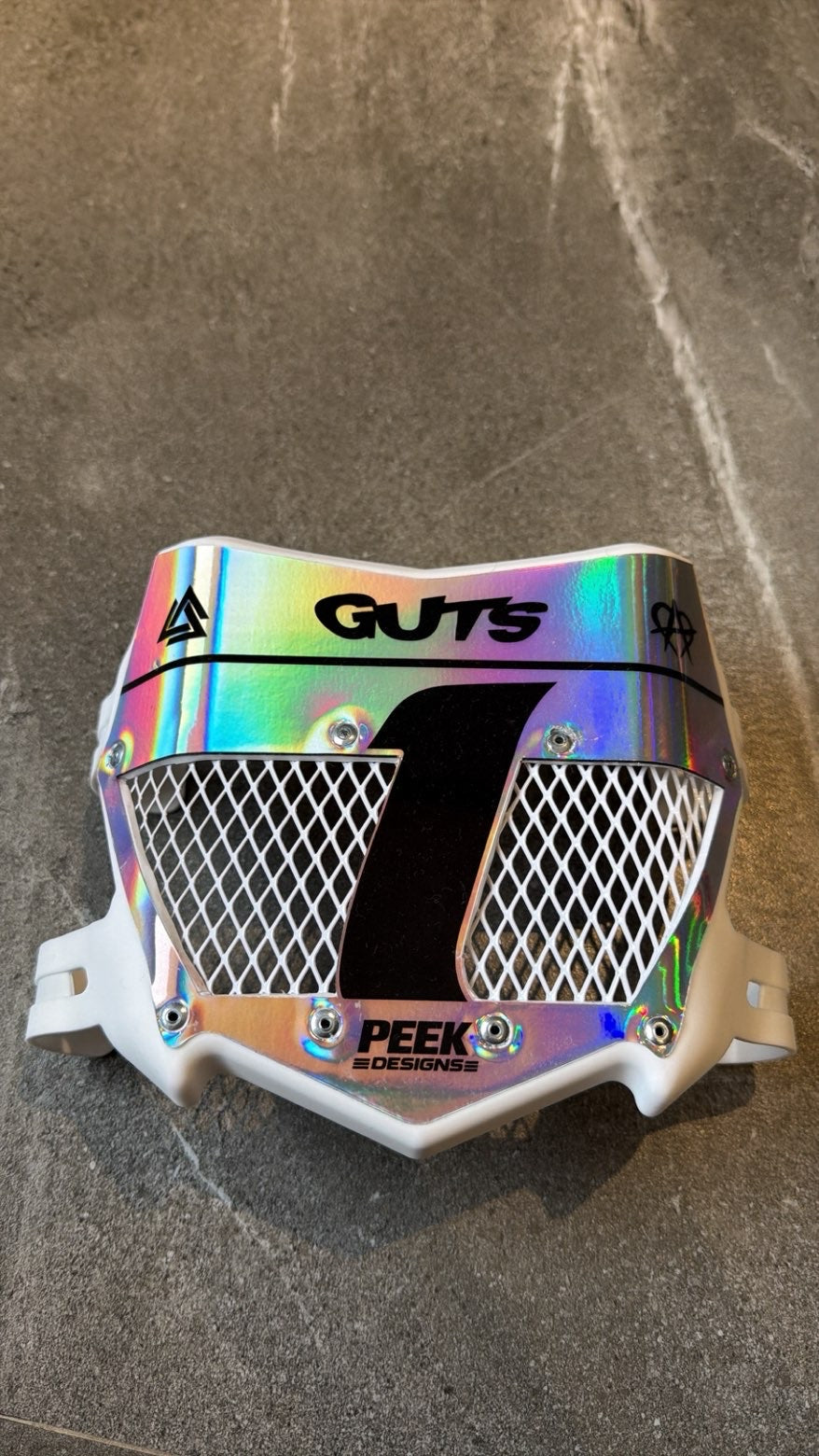 White X TG Built Motocutz Vented Plate no. 3/4