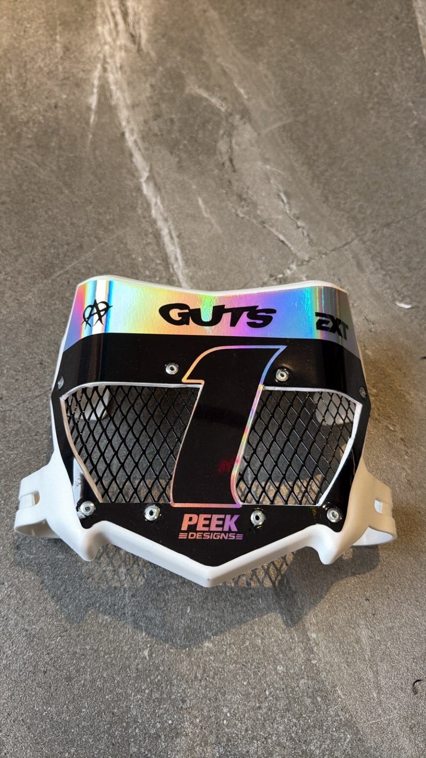 White X TG Built Motocutz Vented Plate no. 2/4
