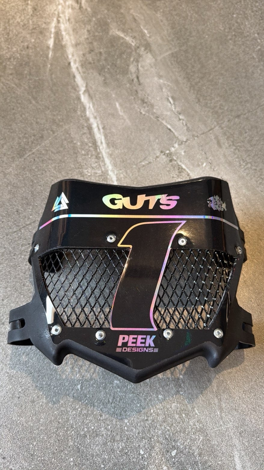 Black Motocutz Style Vented Plate no. 9/12