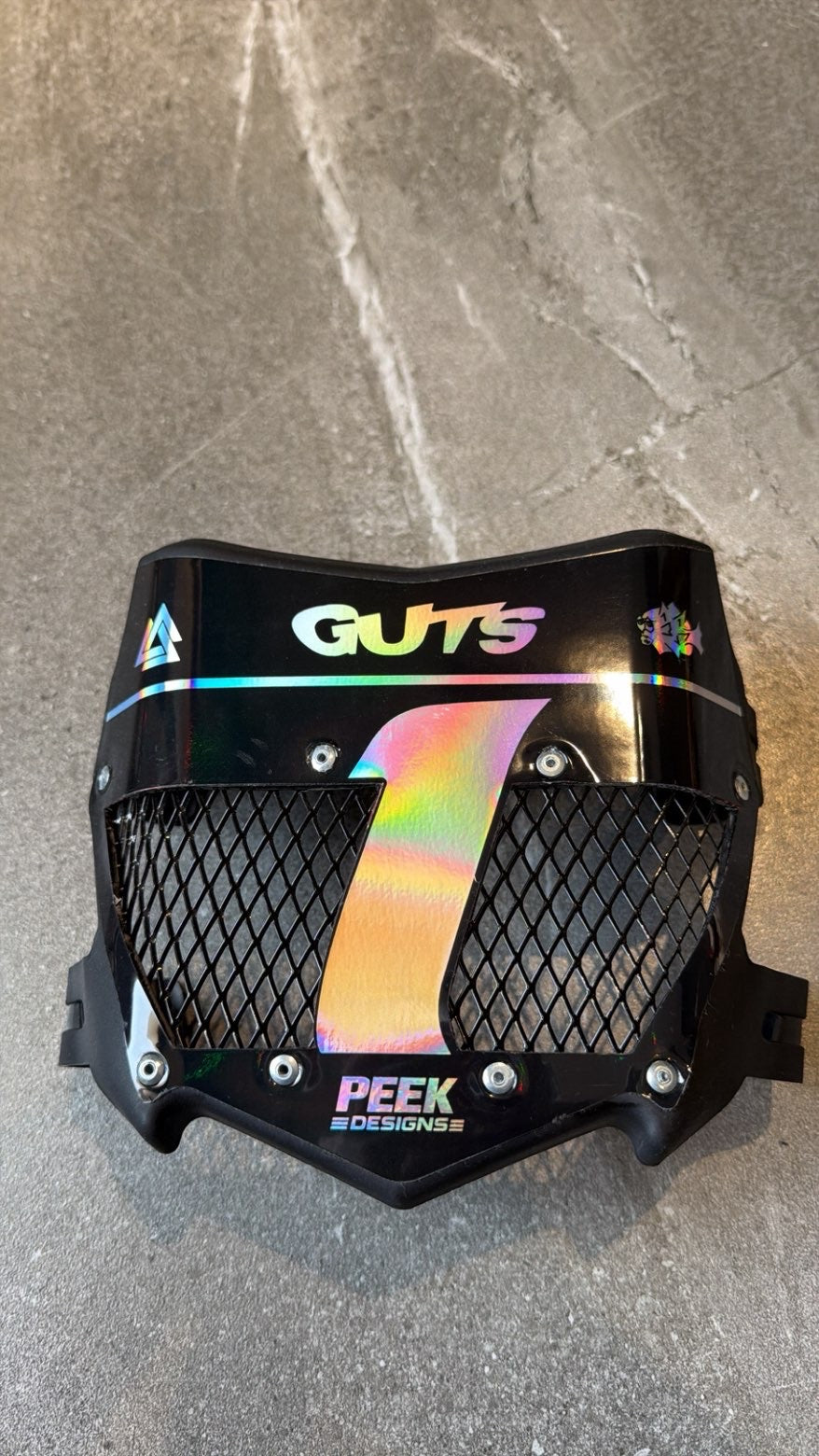 Black Motocutz Style Vented Plate no. 5/12