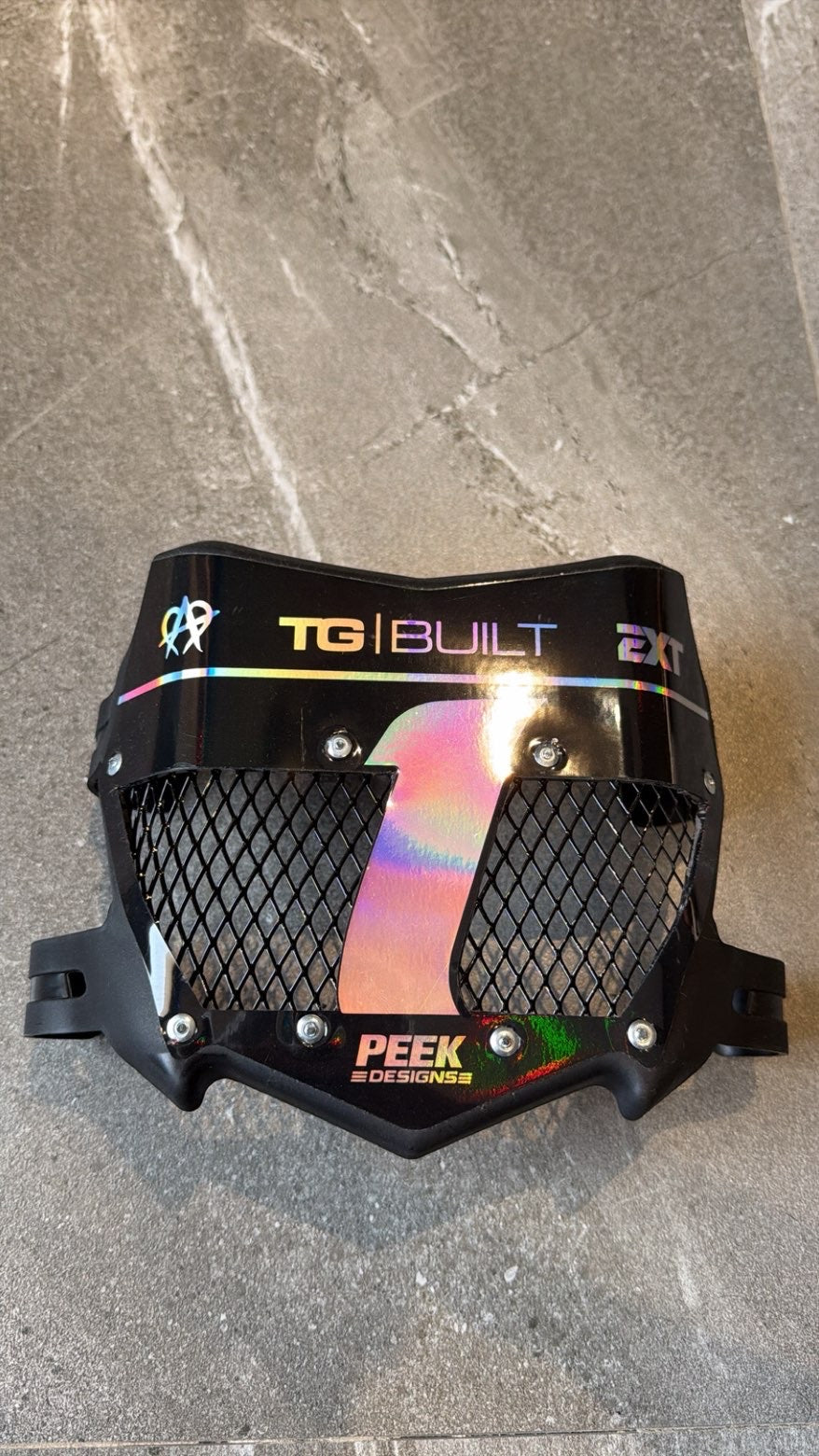 Black Motocutz Style Vented Plate no. 8/12