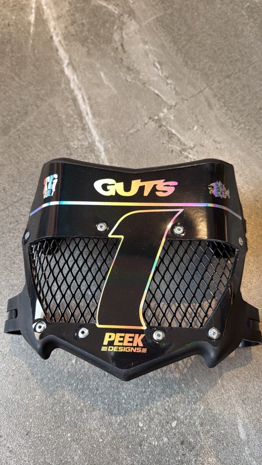 Black Motocutz Style Vented Plate no. 4/12