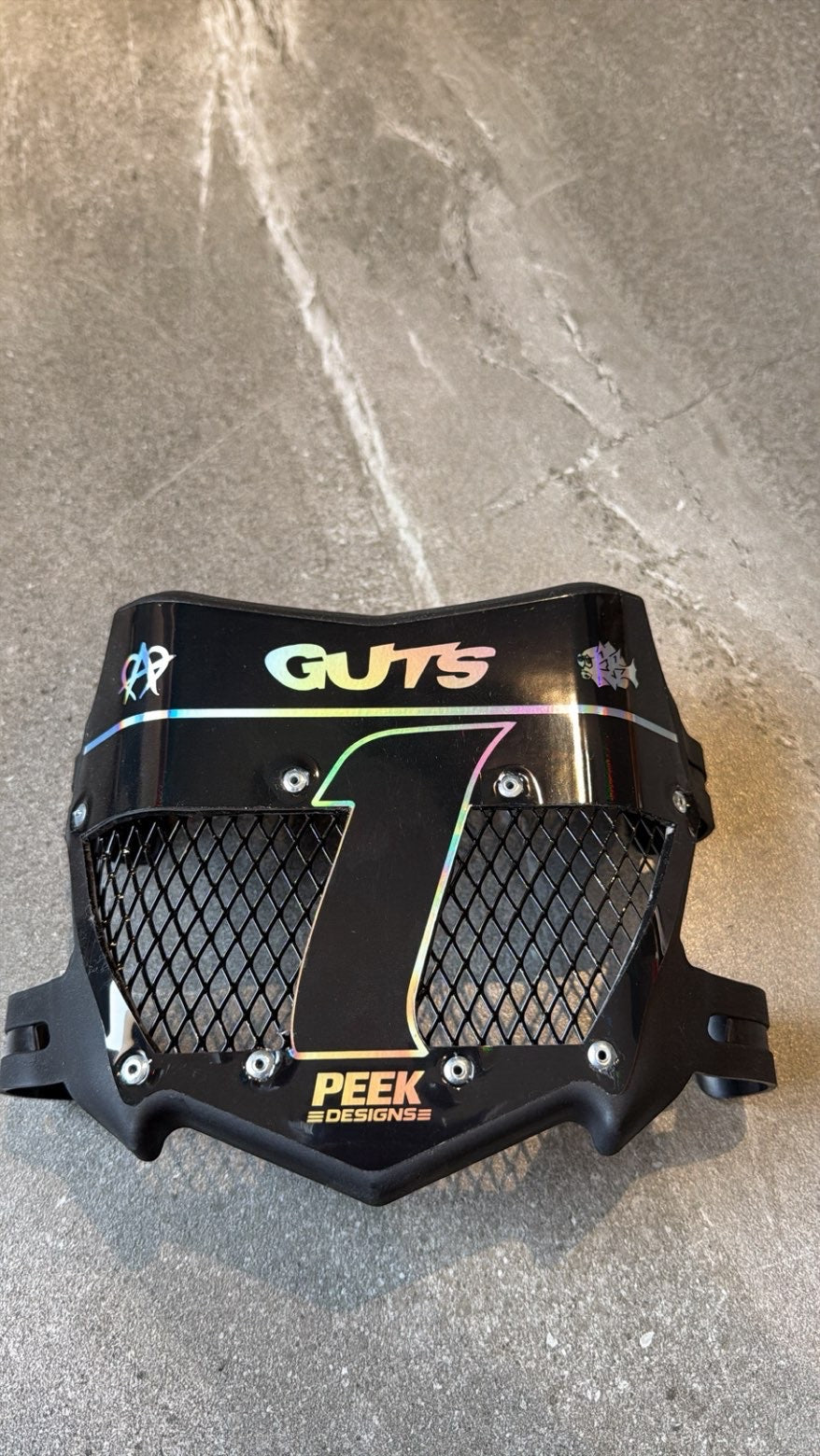 Black Motocutz Style Vented Plate no. 3/12